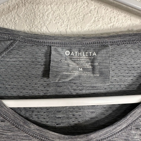 Athleta FOOTHILL SEAMLESS TEE Grey Relaxed Fit Women’s Medium - Picture 2 of 6